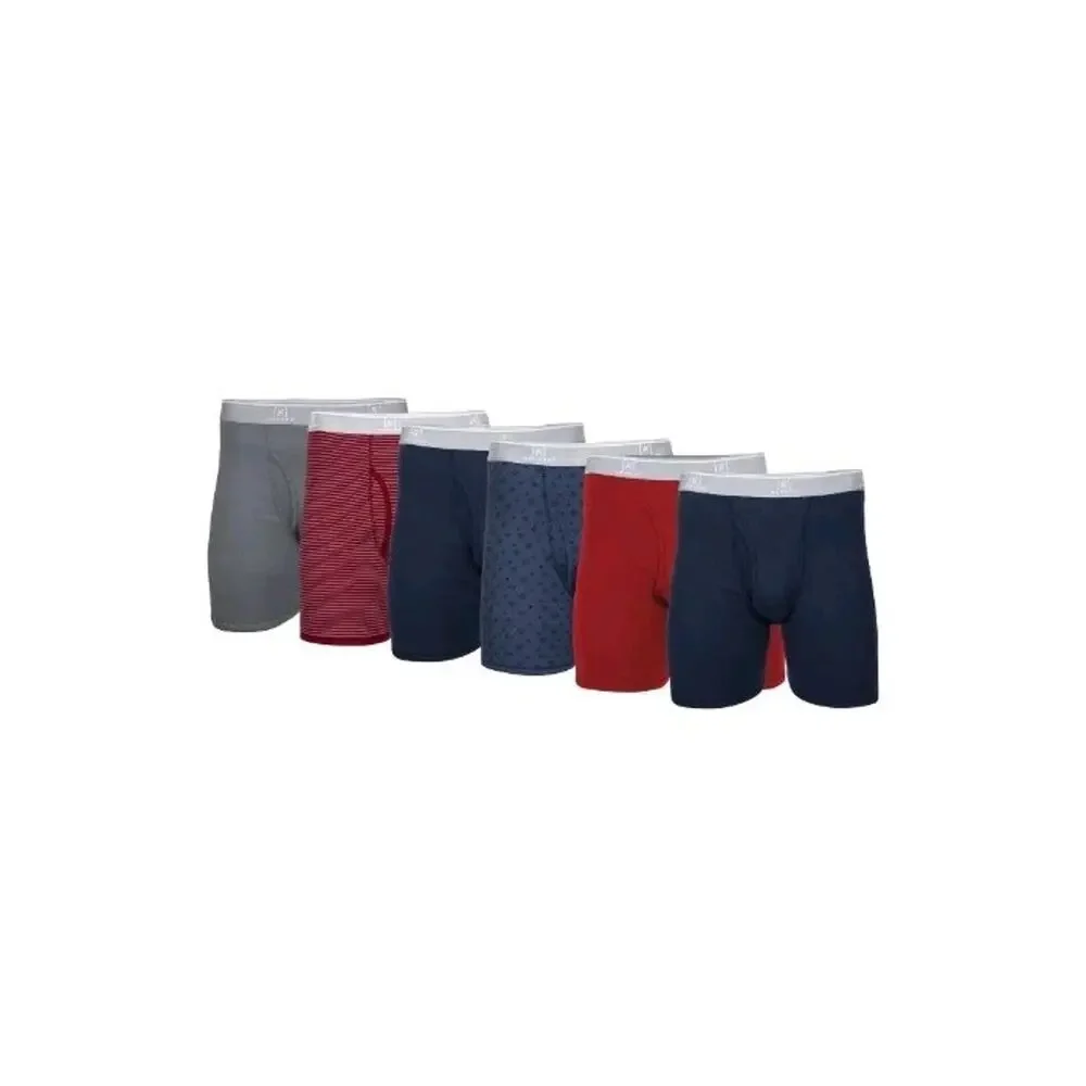 6-Pack GEORGE Men’s 2XL Boxer‎ Briefs Moisture Wicking Odor Control Tag-Free